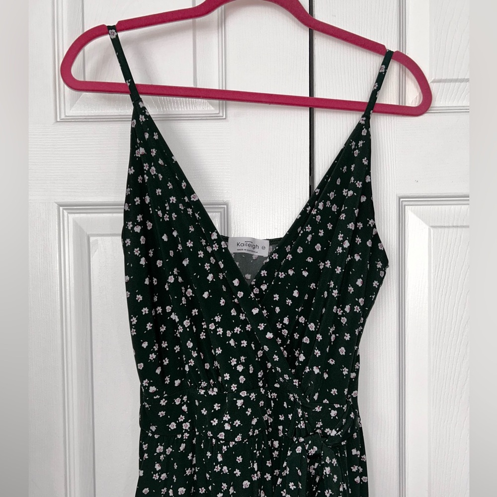 Kaileigh Green Floral Jumpsuit